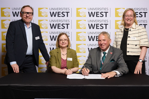 Representatives from Bath Spa University, the University of Bath, the University of Bristol and the University of the West of England sign a Memorandum of Understanding